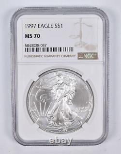 MS70 1997 American Silver Eagle NGC 2320