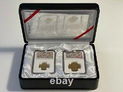 Magnificent, 2PC SMITHSONIAN-1838 GOLD FOUNDERS SET. NGC PF70UC (#125)