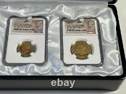 Magnificent, 2PC SMITHSONIAN-1838 GOLD FOUNDERS SET. NGC PF70UC (#125)