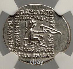 Mithradates III PARTHIA KINGDOM 87BC Drachm Ancient Greek Coin ARCHER NGC i94001