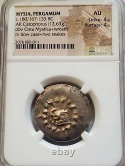 Mysia Pergamum Cistophorus NGC AU Ancient Silver Coin