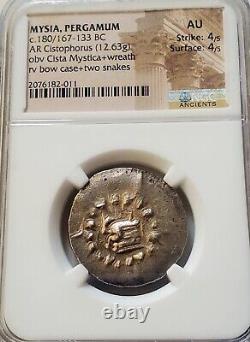 Mysia Pergamum Cistophorus NGC AU Ancient Silver Coin