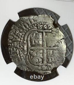 NGC AU Capitana Shipwreck 1654 Spanish Bolivia 4 Reales Silver Cob Coin