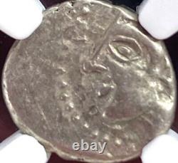 NGC Celtic Sequani Tribe 70BC-50BC Silver Coin Certified Gaul Genuine Ancient