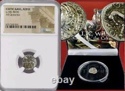 NGC Celtic Tribes in Ancient Gaul Quinarius Silver & Gallic Wars Caesar vs. Celt