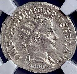 NGC Certified Ancient Roman Coin Emperor Gordian III 238-244AD Genuine XF Silver