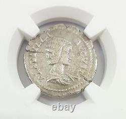 NGC Certified Silver Plautilla Antoninianus Coin in CH-F Condition