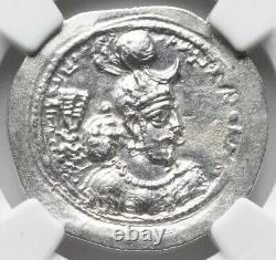NGC Ch AU Yazdgard 399-420 AD Sasanian Empire Kingdom Drachm Persian Silver Coin