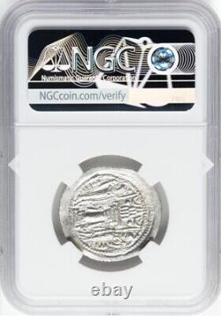 NGC Ch AU Yazdgard 399-420 AD Sasanian Empire Kingdom Drachm Persian Silver Coin