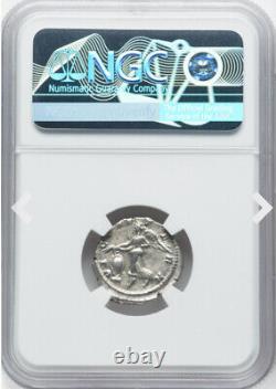 NGC Ch VF Sept. Severus 193-211 AD Roman Empire AR Denarius Coin, VICTORY ANGEL