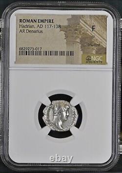 NGC (F) Roman AR Denarius Hadrian AD 117 138 NGC Ancients ACTUAL PHOTOS 017