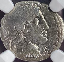 NGC Graded Roman Republic 90 BC Silver Denarius Coin C. Vib. C. F. Pansa Apollo