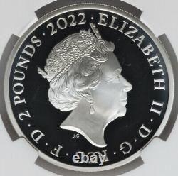 NGC PF70 2022 City Views Rome £2 ENGLAND PROOF 1 Oz 999 Silver, GREAT BRITAIN UK