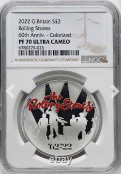 NGC PF70 2022 THE ROLLING STONES 60th Anniversary, UK Music Legends 1962 Britain