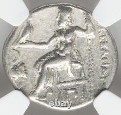 NGC VF Lysimachus Thrace 305-281 BC, Alexander the Great III Macedon Drachm Coin
