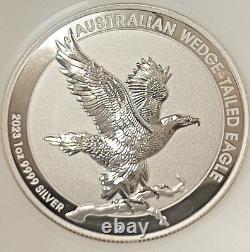 Ngc Pf 70 Fdi Mercanti! 2023 P $1 Australia Proof Silver Wedge Tailed Eagle +ogp