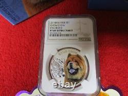 Niue 2014 1$ Mans Best Friends Dogs Chow Chow NGC PF69.999 Silver Coin