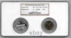 Poland Set Of Two 2007 MW Grey Seal Coins NGC PF 70 Ultra Cameo NGC MS 65