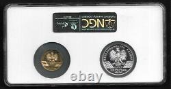 Poland Set Of Two 2007 MW Grey Seal Coins NGC PF 70 Ultra Cameo NGC MS 65