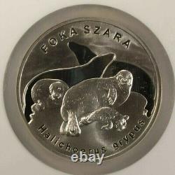 Poland Set Of Two 2007 MW Grey Seal Coins NGC PF 70 Ultra Cameo NGC MS 65