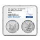 Presale 2021 $1 Type 1 and Type 2 Silver Eagle Set NGC MS69 Blue ER Label