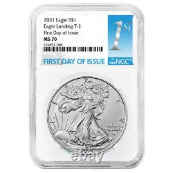 Presale 2021 $1 Type 2 American Silver Eagle NGC MS70 FDI First Label