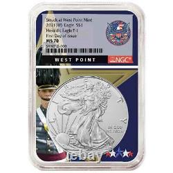 Presale 2021 (W) $1 American Silver Eagle NGC MS70 FDI West Point Core