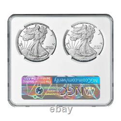 Presale 2021-W Proof $1 Type 1 and Type 2 Silver Eagle Set NGC PF70UC Advanced