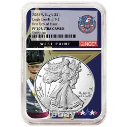 Presale 2021-W Proof $1 Type 2 American Silver Eagle NGC PF70UC FDI West Point