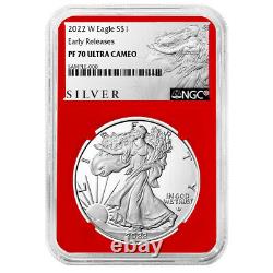 Presale 2022-W Proof $1 American Silver Eagle NGC PF70UC ER ALS Label Red Core