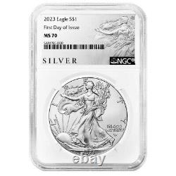 Presale 2023 $1 American Silver Eagle 3pc Set NGC MS70 FDI ALS Label Red White