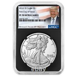 Presale 2023-W Proof $1 American Silver Eagle NGC PF70UC FDI Trump Label Retro