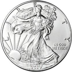 Roll of 20 2020 (S) American Silver Eagle NGC Gem Unc First Day Issue Trolley