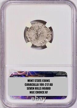 Seven Hills Hoard 2 Coin Set- Geta & Caracalla Silver Denarius NGC Choice XF