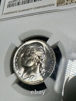 Silver 1942-P NGC MS 67 Jefferson Nickel 5C WWII Issue High Grade Coin