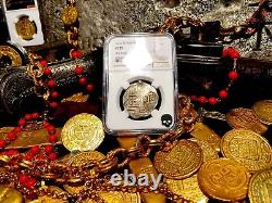 Spain 1616 Dated 4 Reales Ngc 35 Silver Coin Pirate Gold Coins Treasure Cob