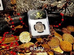 Spain 1616 Dated 4 Reales Ngc 35 Silver Coin Pirate Gold Coins Treasure Cob