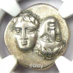 Thrace Moesia Istrus AR Drachm Coin 300 BC (Istros) NGC Choice VF 5/5 Strike
