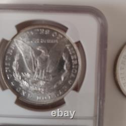 Two Brilliant 1885 Morgan $1 One NGC MS-63 and One Ungraded From Unopened Roll