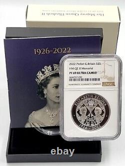 UK BRITAIN Silver Piedfort COIN Elizabeth II Memorial NGC PF69 UCA