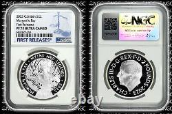 UK Great Britain £2 2023 Silver 1oz. NGC PF70 First Releases'Morgan Le Fay